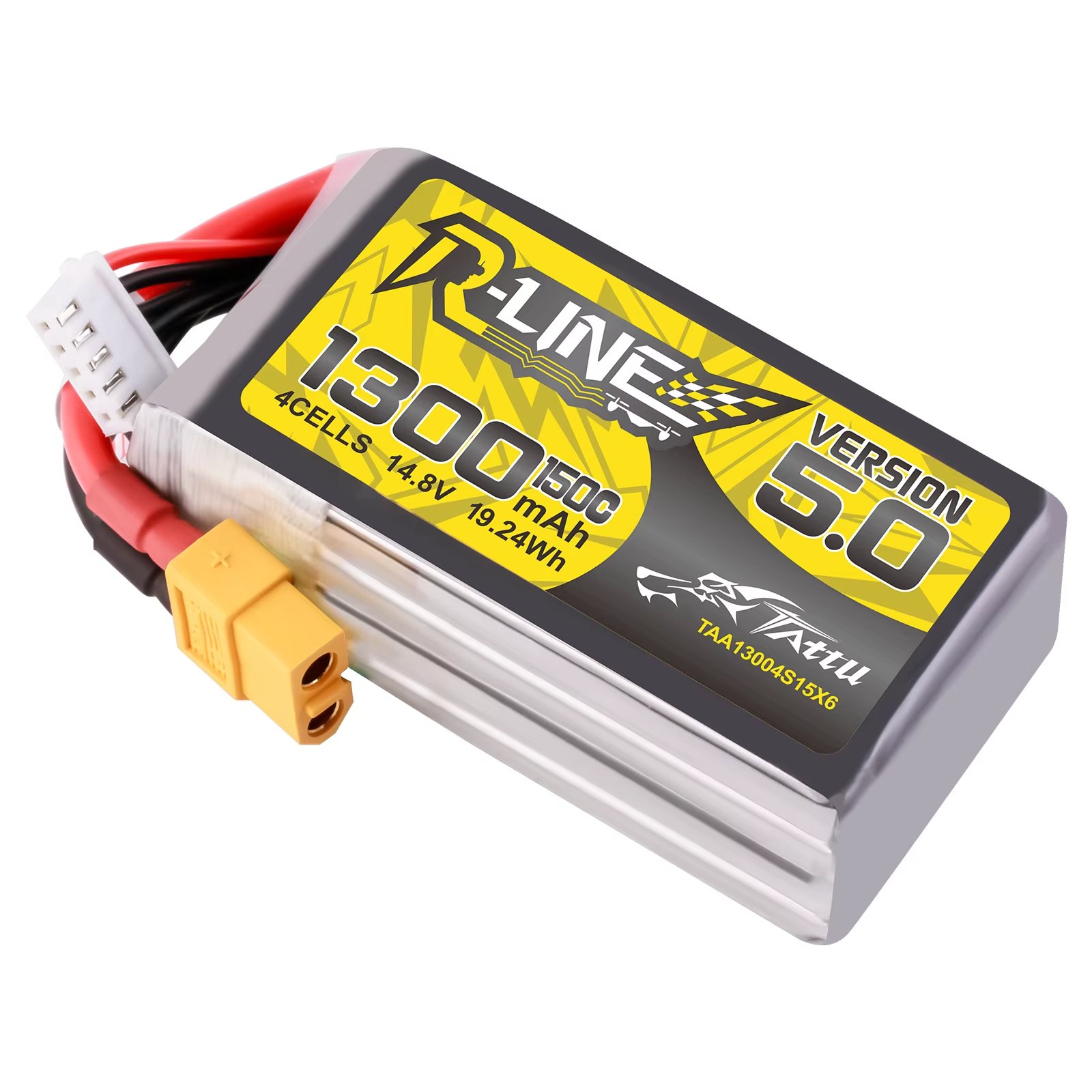 Grepow Tattu R-Line Version 5.0 1400mAh 150C 4S 14.8V High Rate RC Lipo Battery For FPV Racing Drone Quadcopter Accessory