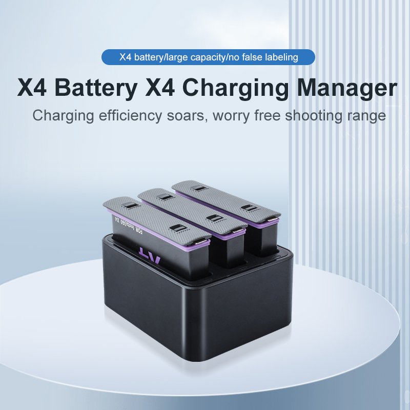 Factory Price Fast Charge Three-channel Insta360 X4 Battery Charger for Insta360 X4 Camera Hub Charger