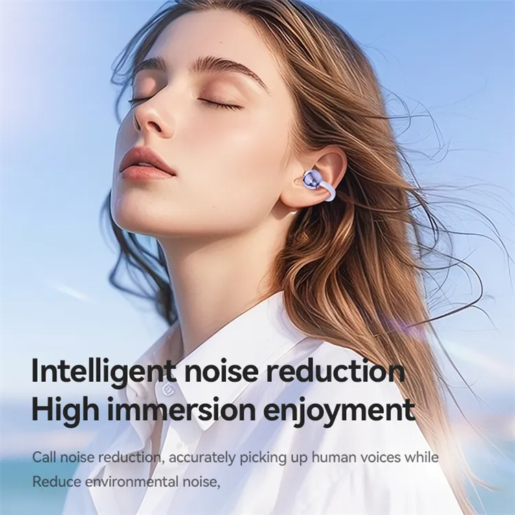 M79 OWS Clip-On Electroplated Appearance Earbuds LED Power Display True Wireless Earphones with Waterproof and AI HD Call