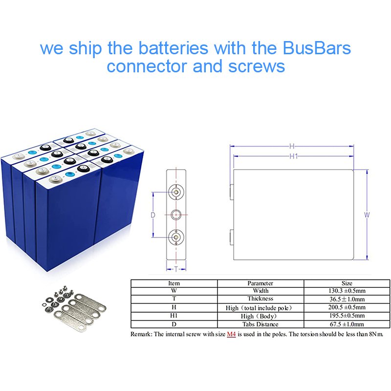Wholesale Rechargeable Prismatic Lithium LiFePO4 Battery Cell For EV Car