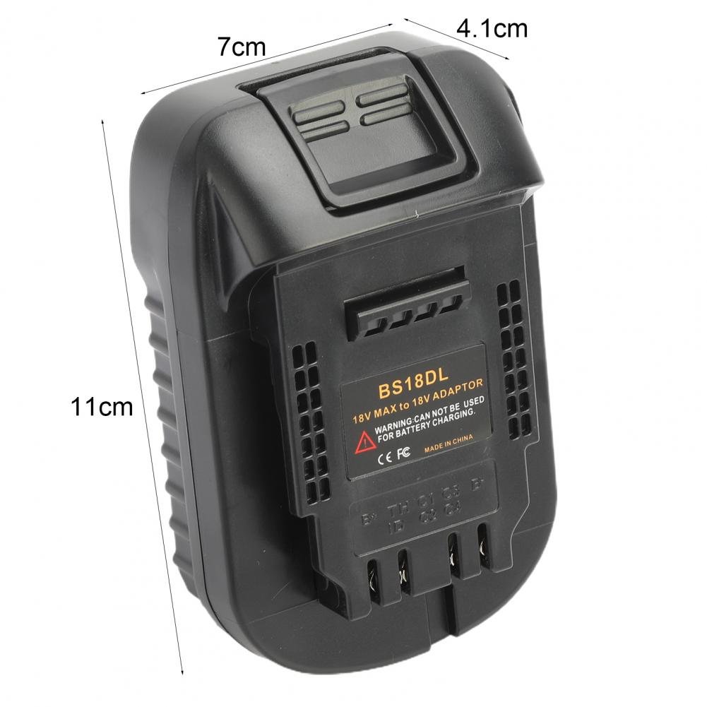 BS18DL Battery Adapter converts for Bosch 18V Lithium Battery to for Dewalt 18V/20V Lithium Battery DCB184/DCB181/DCB182/DCB200/