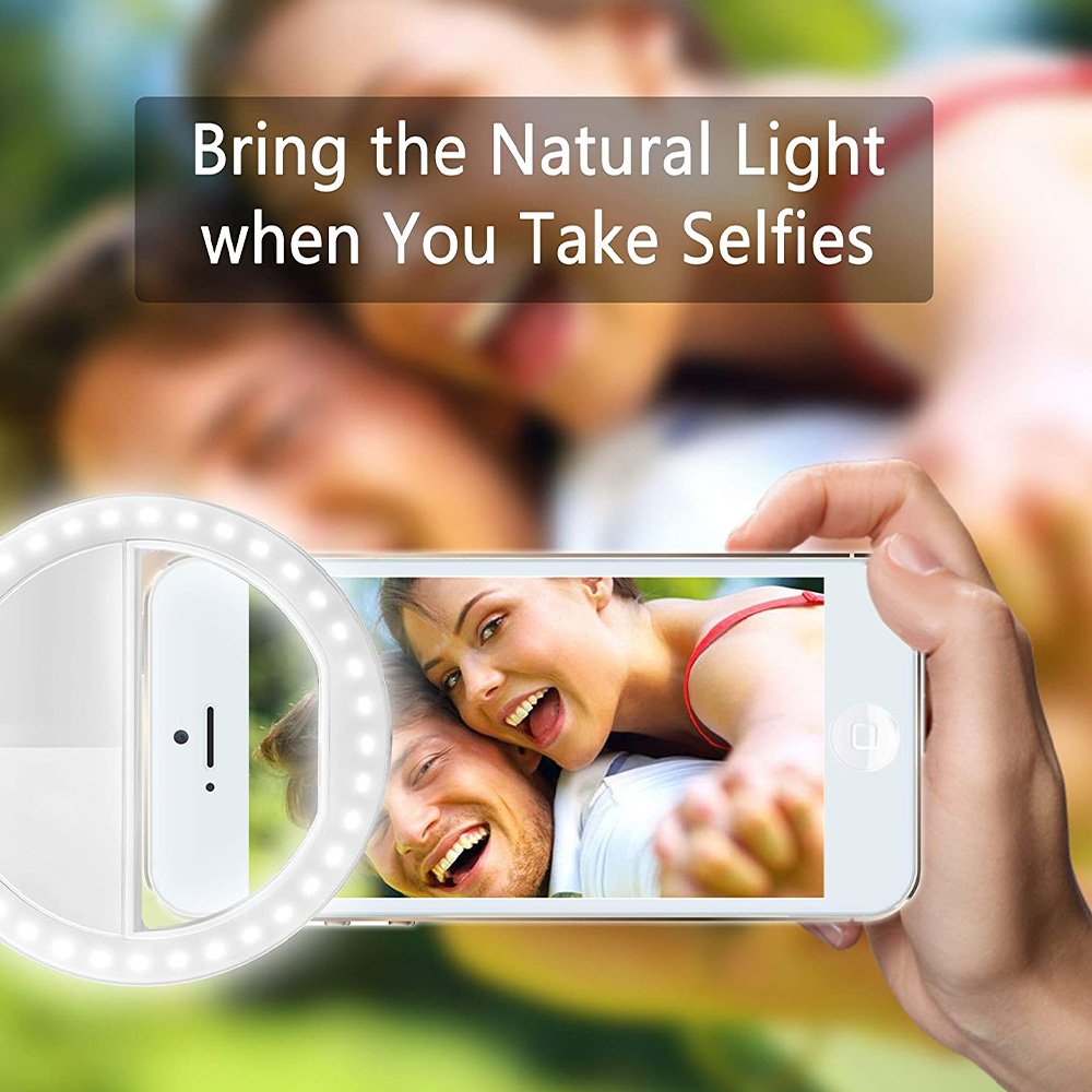 Factory Wholesale RK12 36 LED USB Rechargeable Selfie Ring Light for Mobile Phones Premium Mobile Phone Accessory