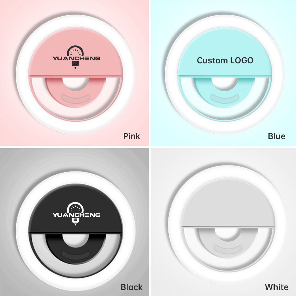 Factory Wholesale RK12 36 LED USB Rechargeable Selfie Ring Light for Mobile Phones Premium Mobile Phone Accessory
