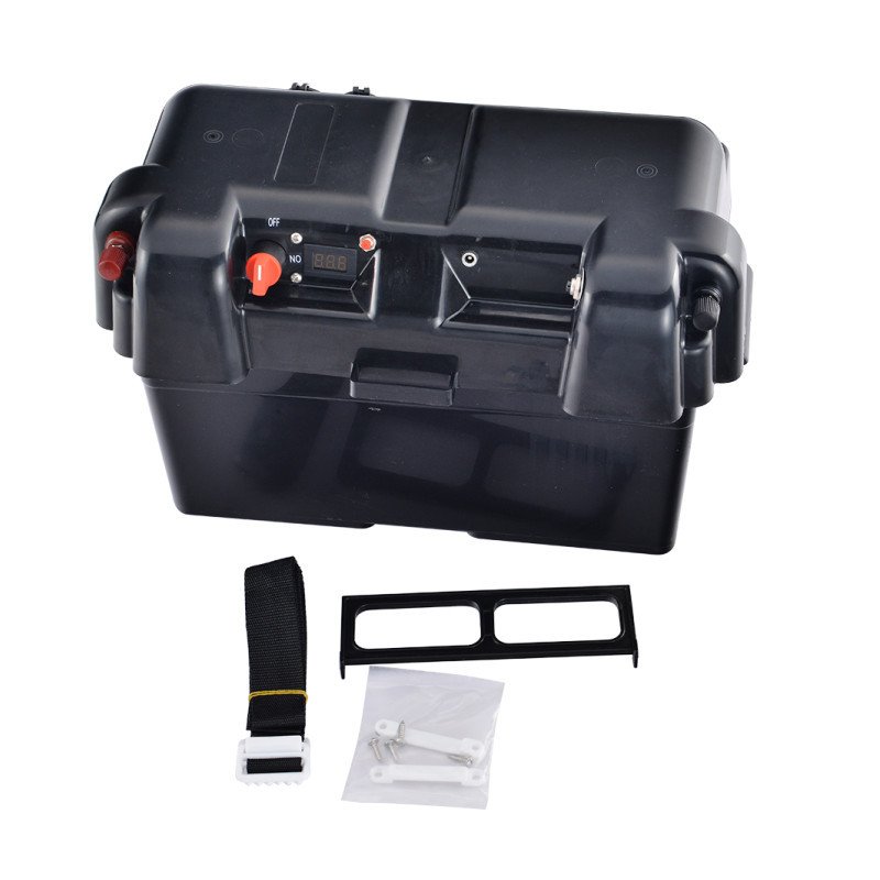 Camping Marine Plastic Camping Battery Box with Power Accessories for Most 100Ah lithium Battery