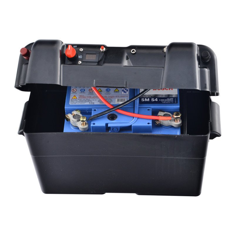 Camping Marine Plastic Camping Battery Box with Power Accessories for Most 100Ah lithium Battery