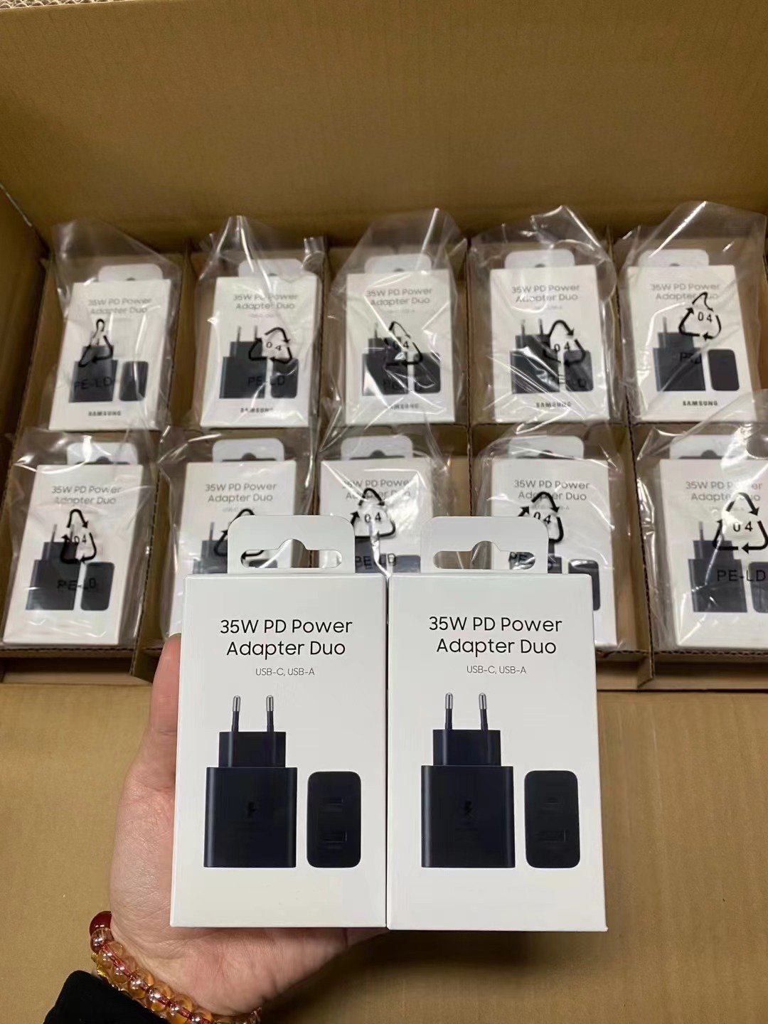 35W PD Adapter Super Fast EU US UK Type-C Charger Smart Electric Cube Travel Charger For Samsung Galaxy S23 Ultra charger Car US