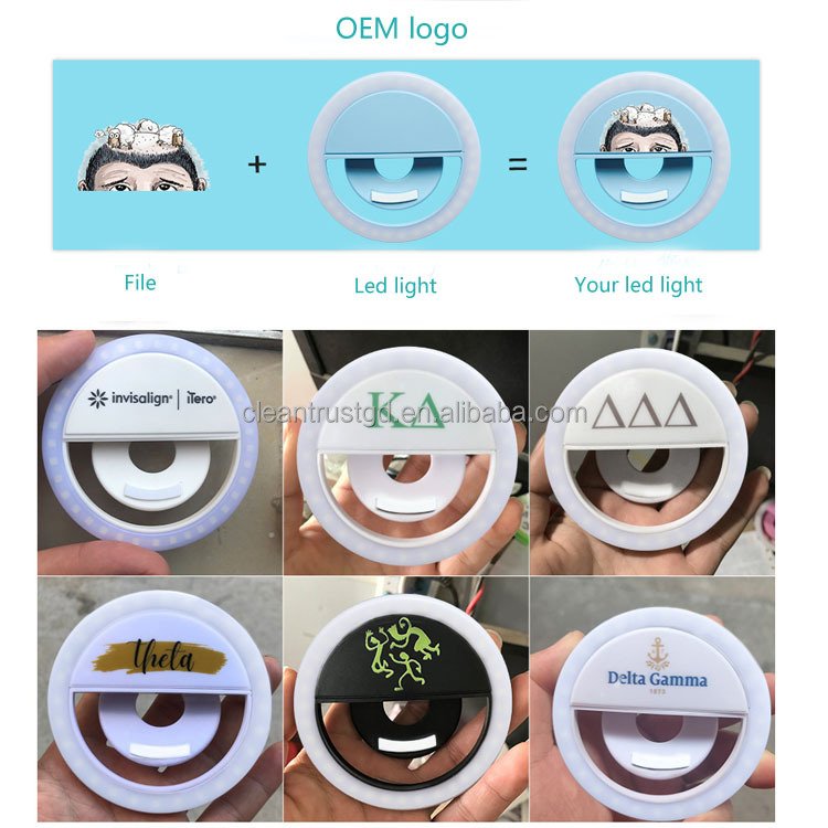 Portable 2023 other innovative mobile phone accessories led ring mini fill light lens selfie flash ring light for smart phone