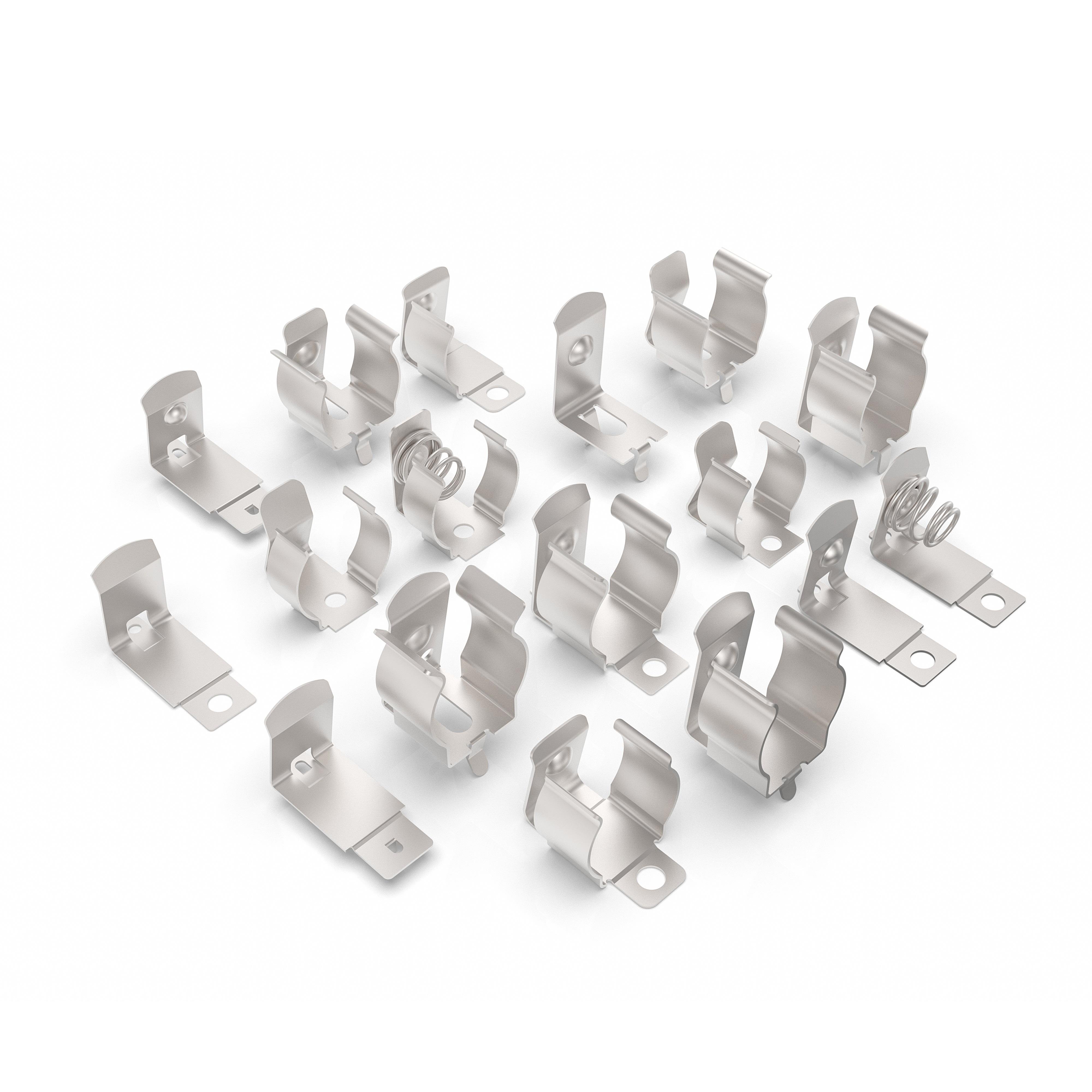 Wholesale Custom Nickel Plated Spring Steel Cr2 Cr123a Smt Battery Contacts Battery Clips Trapezoidal