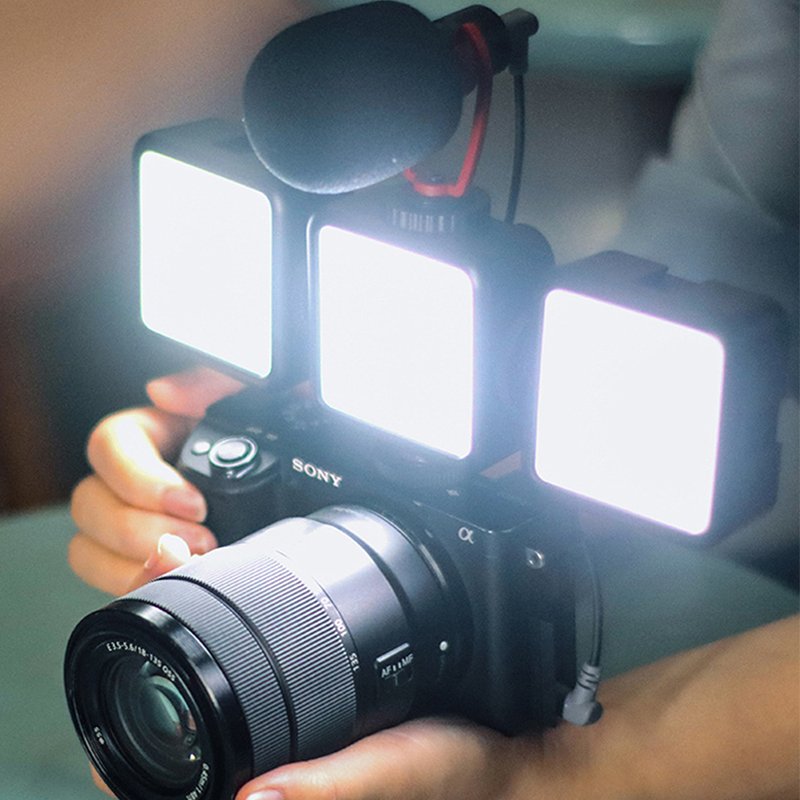 Mobile Filming Accessories Camera LED Compact Square 3200K 5600K 7W Compact Light for Iphone Gopro Youtube Live Streaming Lamp