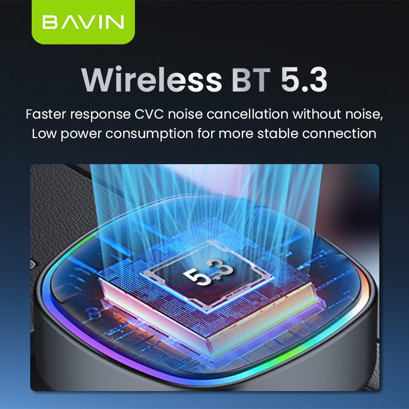 BAVIN PC2012 PD30W QC multi-function RGB light car wireless blue tooth MP3 player mobile phone usb car charger