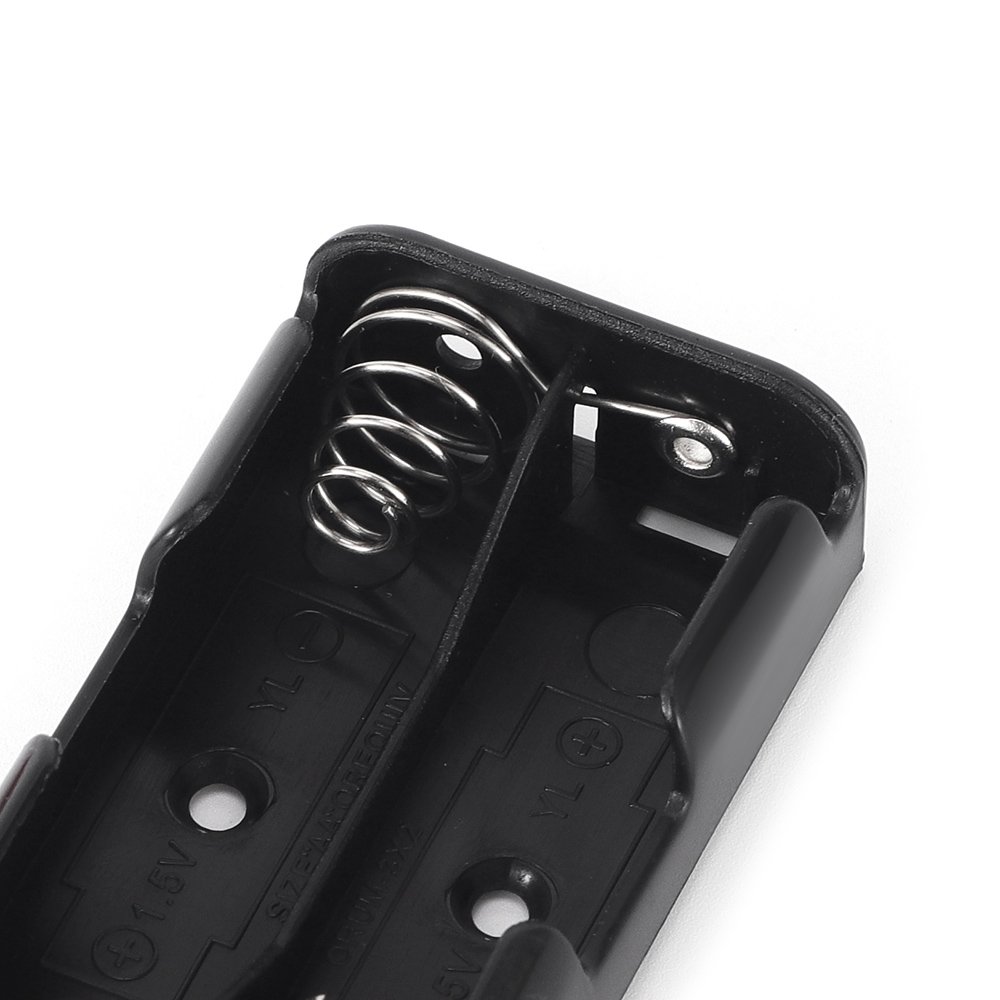 Black No. 5 Four back-to-back battery holder insulated cables with terminals safe