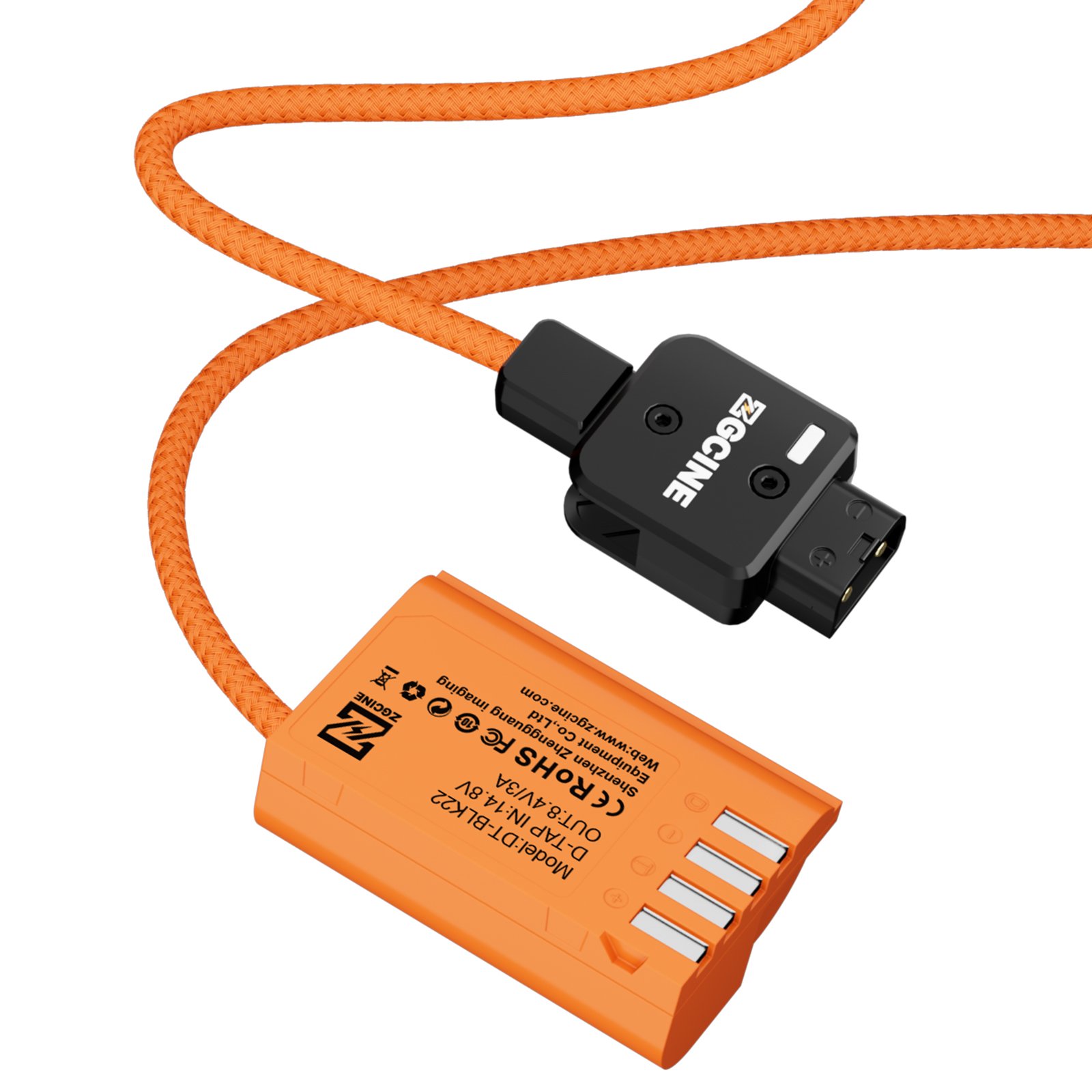 ZGCINE D-Tap to DMW-BLK22 Dummy Battery Cable 180° Adjustable DT-BLK22 Dummy Battery Cable Camera Accessories