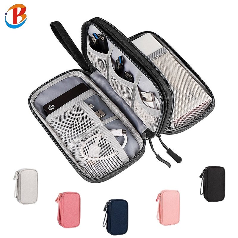 Portable multi-function adapter storage bag portable electronic accessories data cable storage bag waterproof and durable