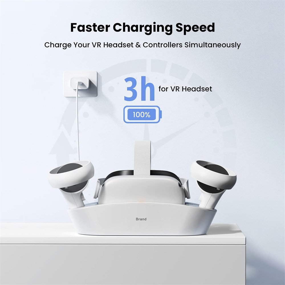 bundle VR accessories Charging controller battery bock Dock charger stand station for meta VR 2 q2 helmet
