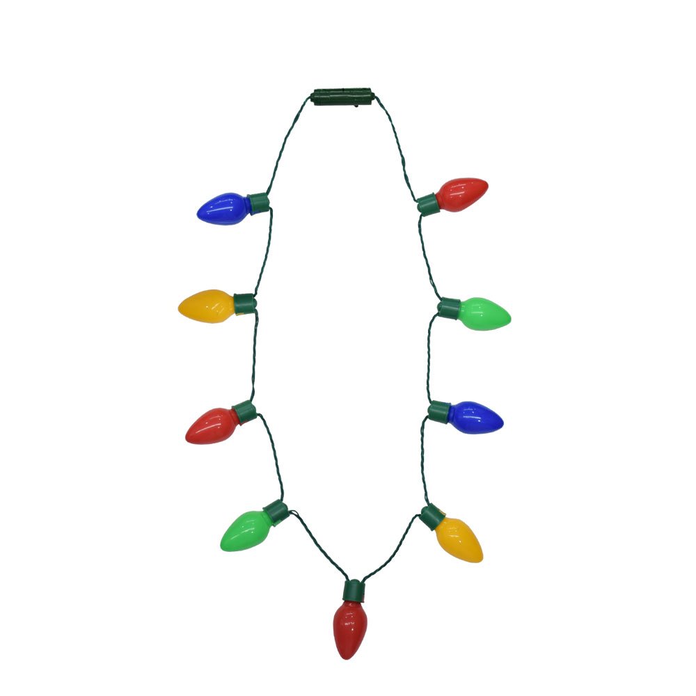 Light Up Necklace Toys for Kids Adults Flashing Glow in The Dark Necklace With Bulb Party Favors Supplies Decoration Accessories