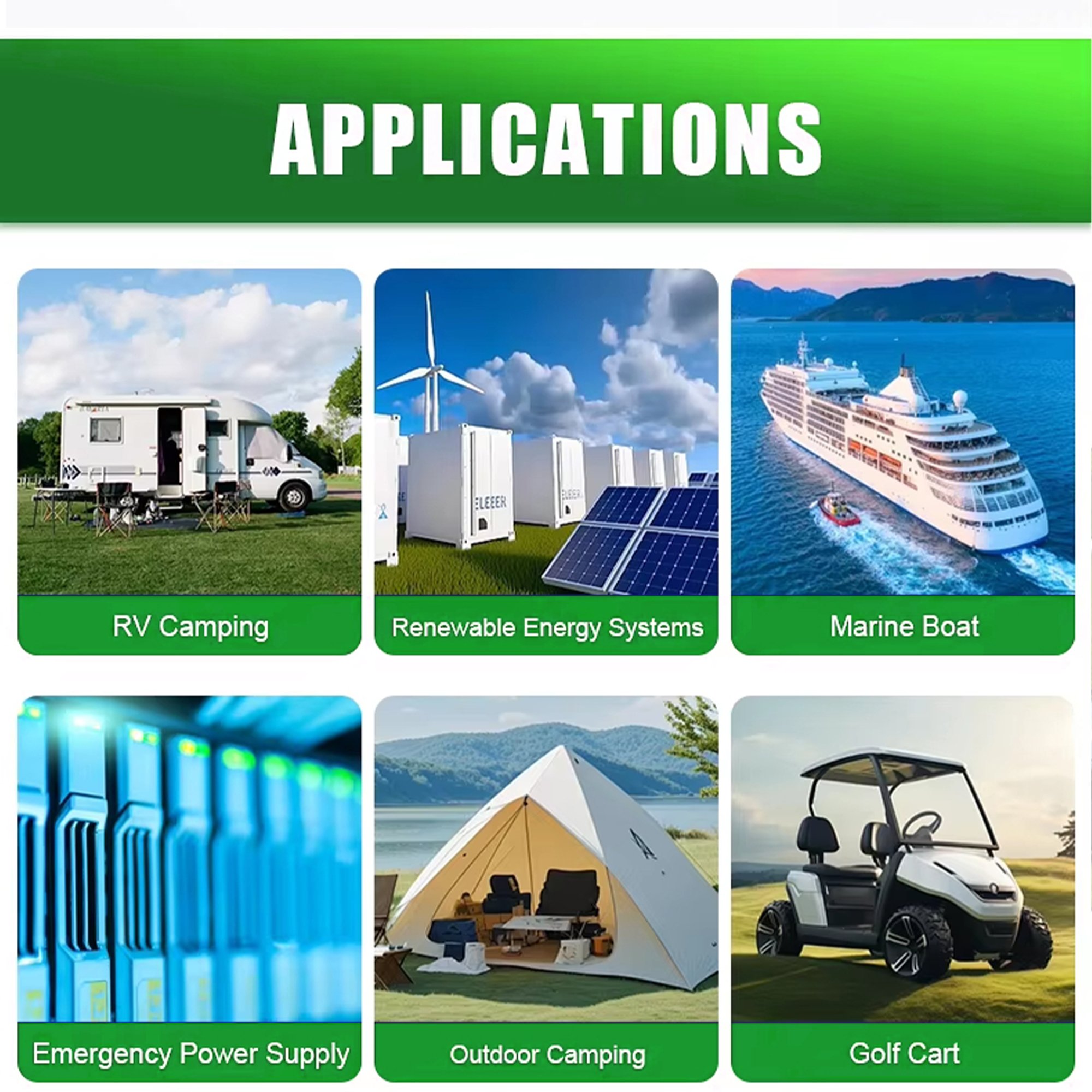 48v LiFePo4 Golf Cart Batteries Electric Lfp 51.2v 100ah 105ah 135ah Lithium Ion Battery Pack