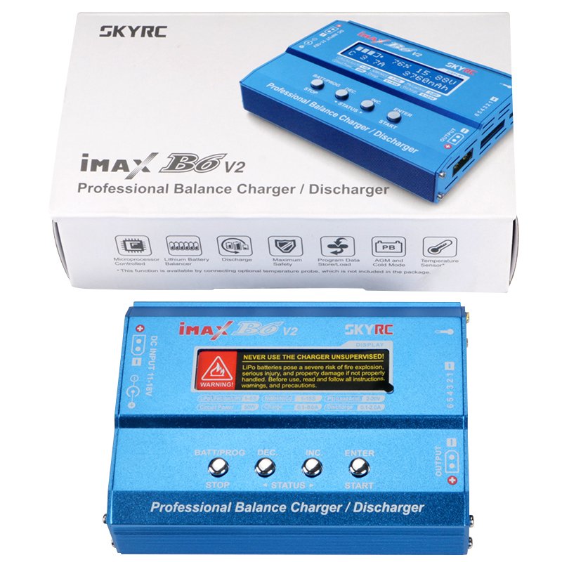 Original SKYRC IMAX B6 V2 Balance Charger Discharger 6A 60W For DJI Mavic TB4X NiMH NiCD LiHV NiCd PB Li-ion Battery Charger