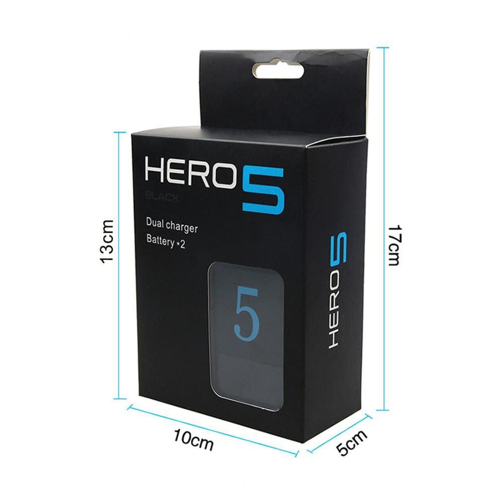 Action Camera Replacement USB GoPro battery 2 Pack 1220mAh Lithium Battery for GoPro 5 6 7 Camera accessories
