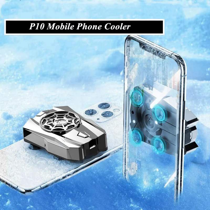P10 Portable Universal Phone And Tatble Accessories USB Rechargeable Cooler Game Cooling Fan Radiator for Gaming With Battery