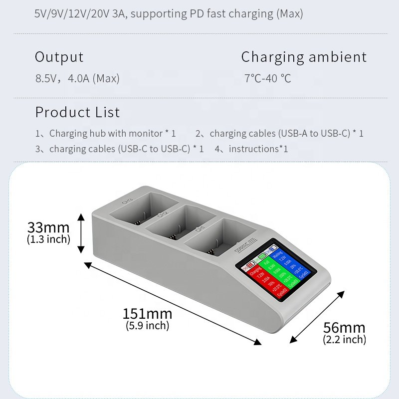 STARTRC Battery charger charge Hub for DJI Mini 4 Pro Portable Charger for DJI Mini 3 Pro Intelligent Battery Drone Accessory