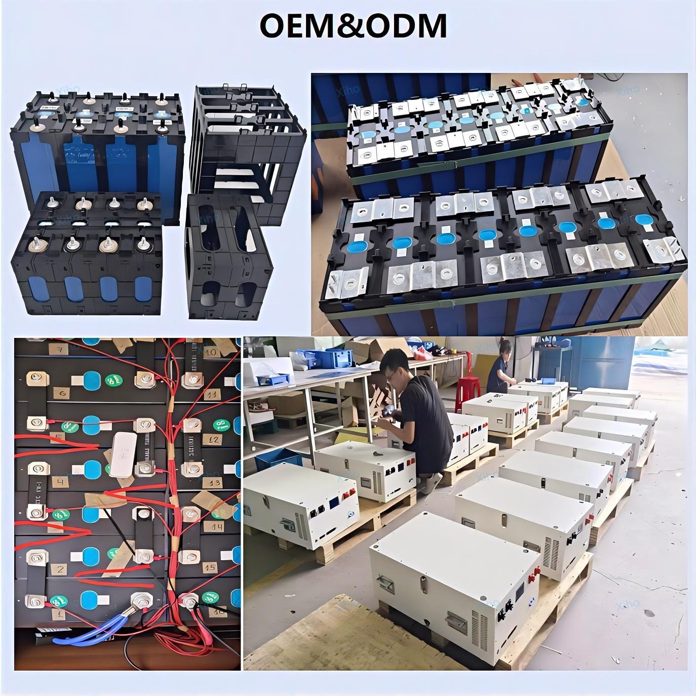 Xiho 3.2V 100Ah Lifepo4 Battery Prismatic Cells Rechargeable Lithium Ion Batteries12V 24V 48V 72V Solar Energy Storage System