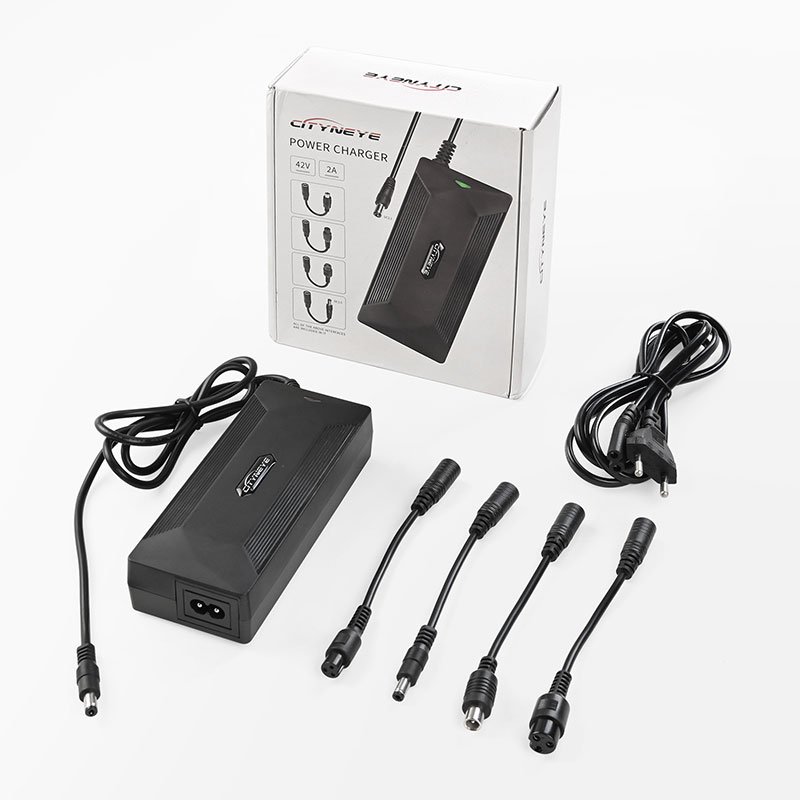 New Design Certificated Electric Scooters Charger 42V 2A for Scooter Motorcycle E-bike Parts Accessories Lithium Battery Charger