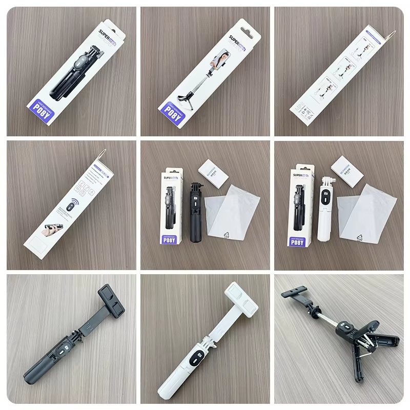New P08Y pro v1 single light mini selfie stick tripod with bluetooth mobile phone holder portable selfie holder
