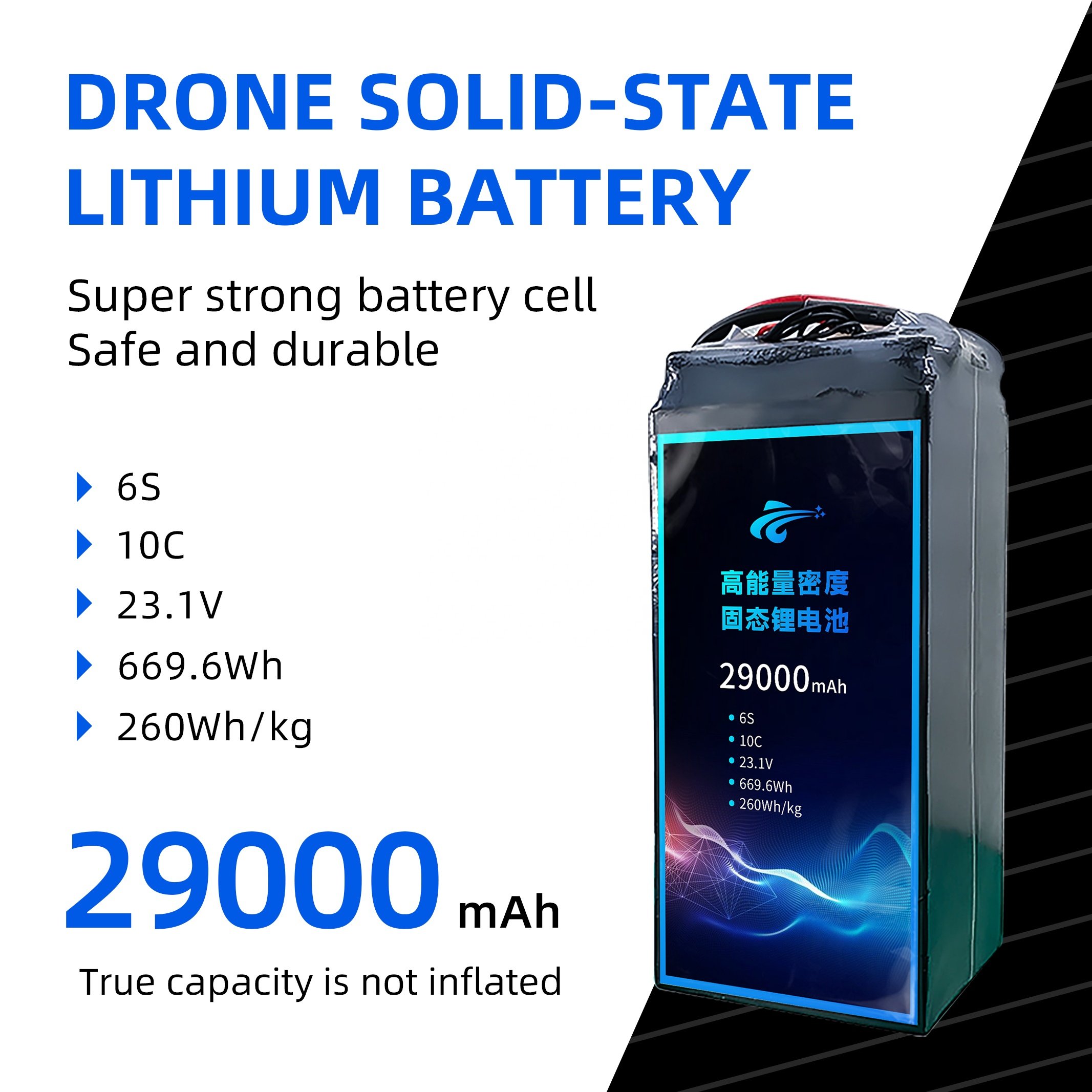 LEADER Fast Charge Drone battery 6s1p 23.1v 18000mAh-40000mAh Solid-tate Li-ion UAV Drone Battery Packs for Aircraft