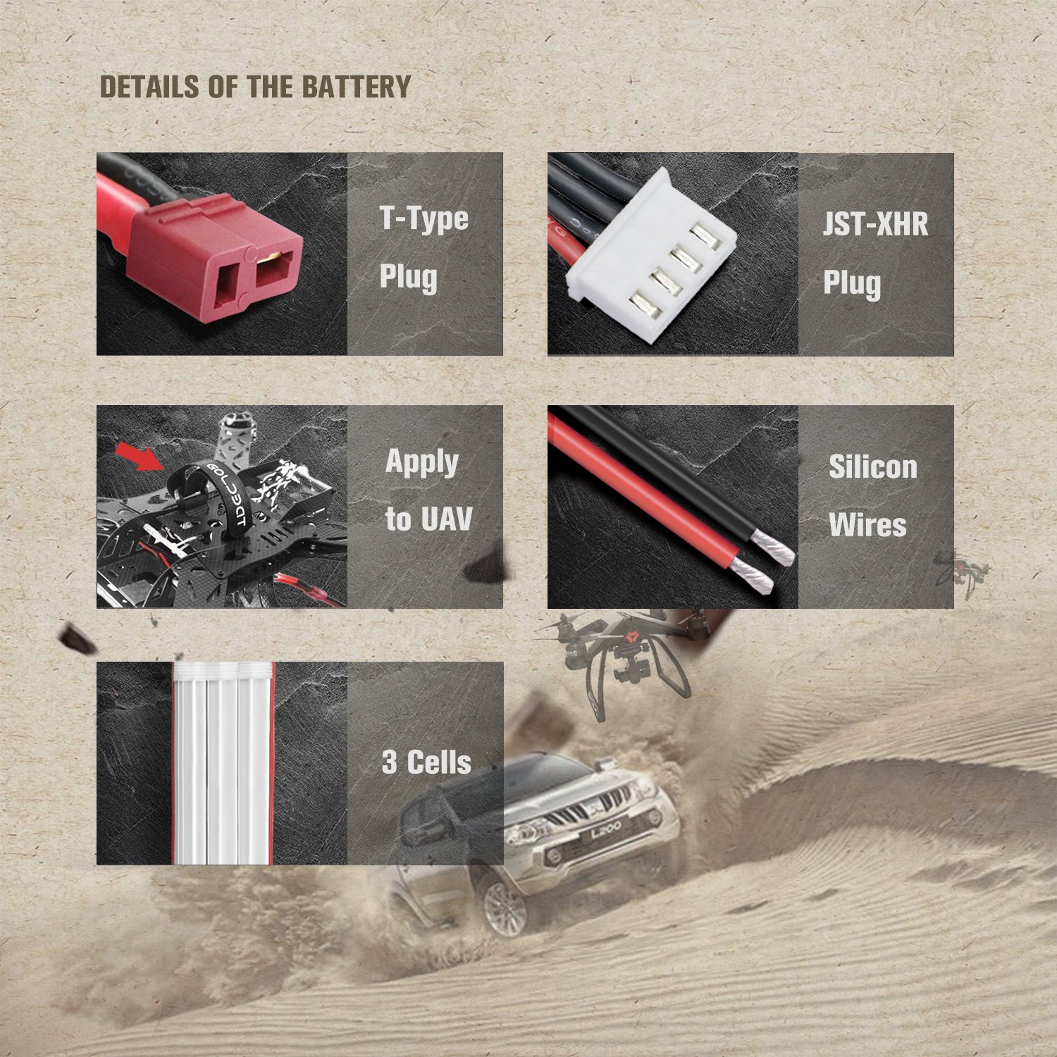 Factory Price OEM Lithium ion Polymer Battery Hard Case 30C 3S 11.1V 3000mah Remote Controlled Hard Case Lipo RC Car Batteries