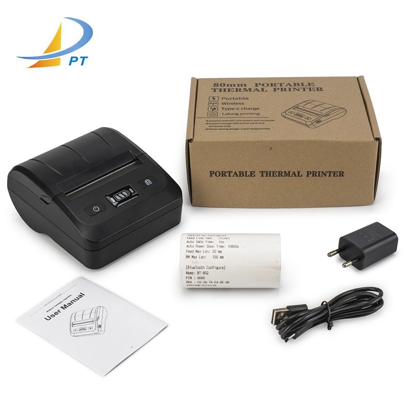 BT-802 Receipt Thermal Printer Pos 80mm Black and White Stock Invoice Printer Receipt Printer