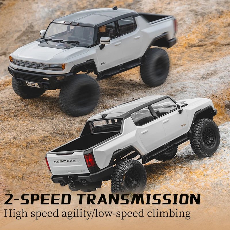 FMS New FCX18 Hummer Ev Car 1/ 4WD RTR RC Climbing Off Road Vehicle Remote Control Model Adult Boy Toy Gift