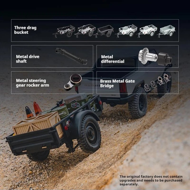 FMS New FCX18 Hummer Ev Car 1/ 4WD RTR RC Climbing Off Road Vehicle Remote Control Model Adult Boy Toy Gift