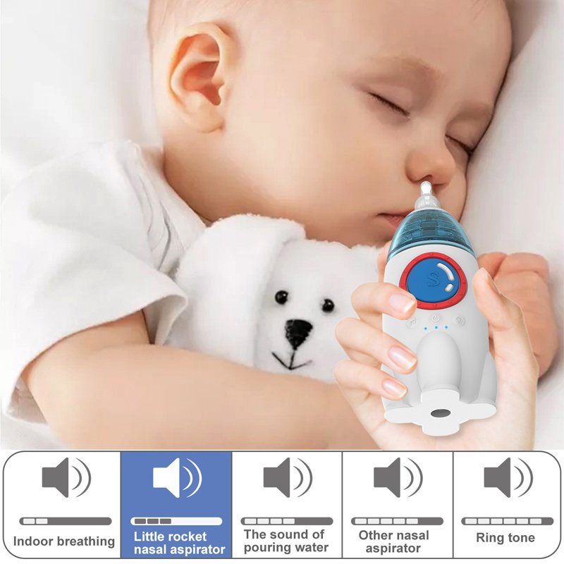 Wholesale hot sale New Easy nasal suction device Nose Cleaner Cute cartoon Rocket Baby Electric Nasal Aspirator