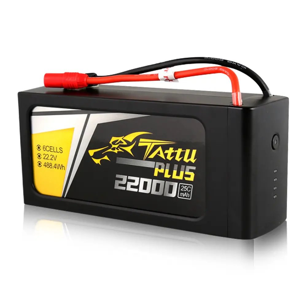 TATTU Plus 4S-6S 6600mAh-22000mAh LiPo Battery 14.8V 22.2V for Agriculture Drone Sprayer High Capacity Lithium Battery Accessory