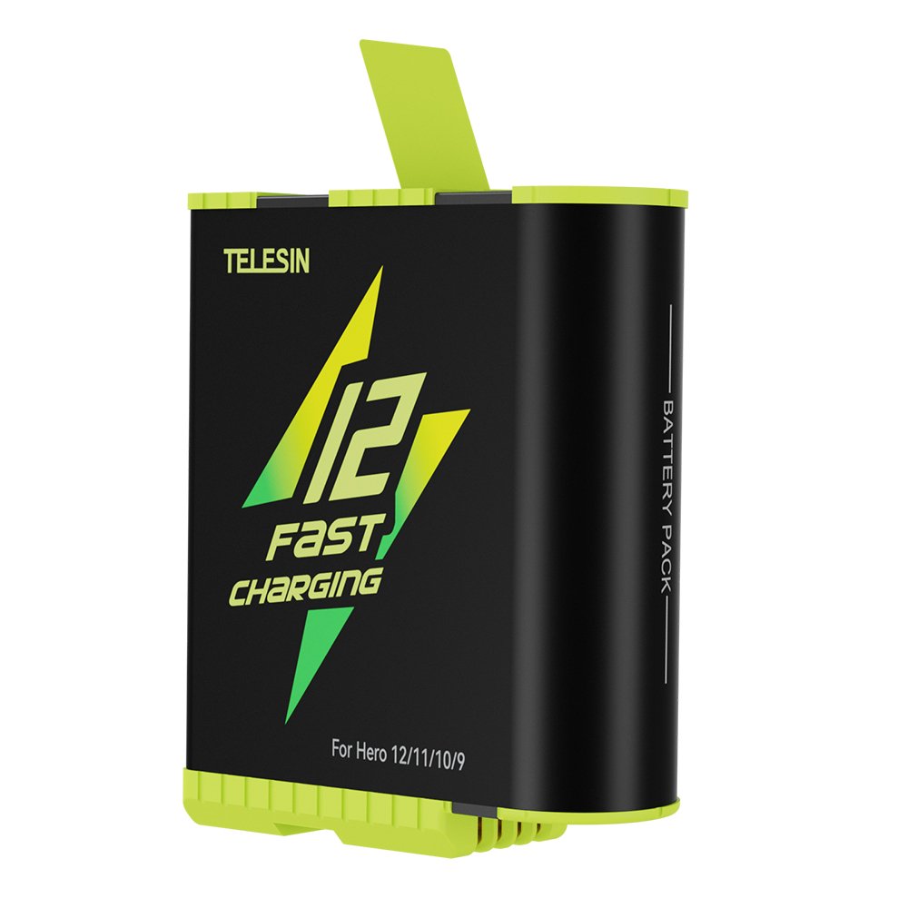 Telesin Go Pro Battery accessories for Go Pro Hero12/11/10/9 fast charging battery