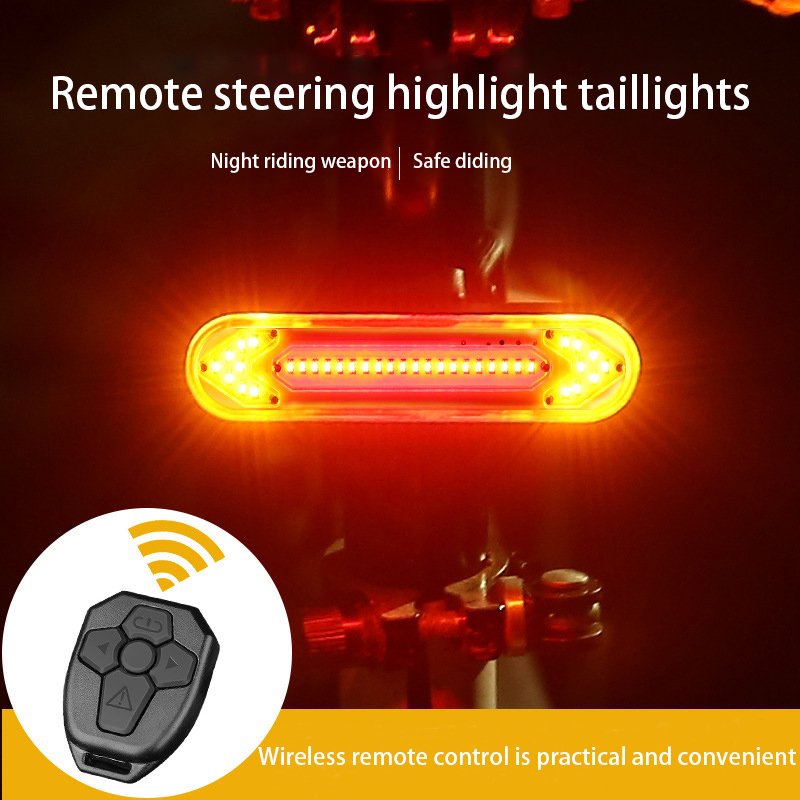 AT Smart Bicycle Rear Light USB Rechargeable Wireless Remote Control Indicator BikeTaillight Waterproof Cycle Turn Signal Light