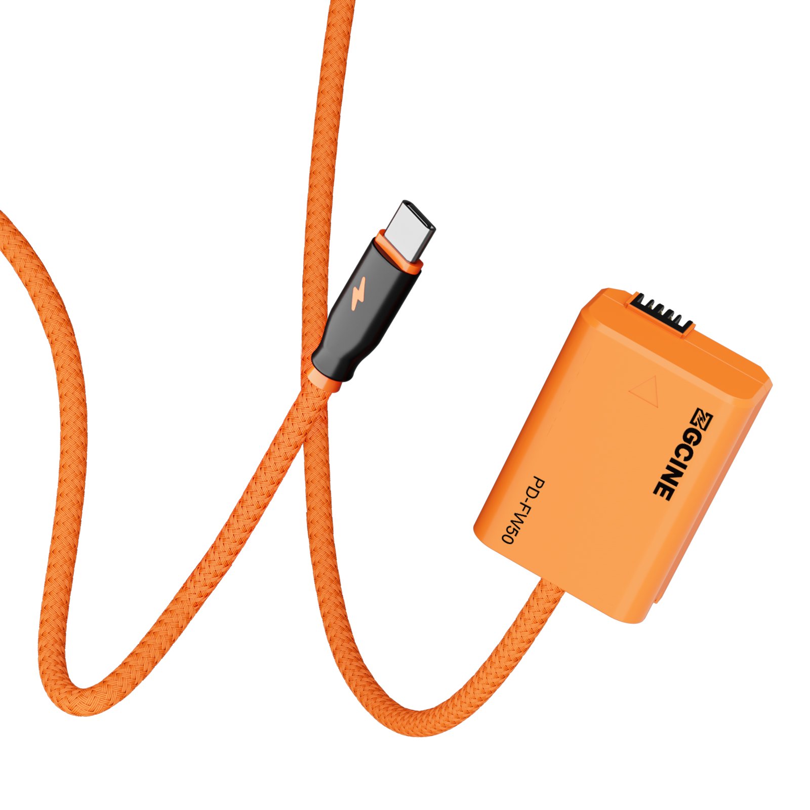 ZGCINE PD FW50 USB-C to NP-FW50 Dummy Battery Cable PD Input 180° Adjustment FW50 Dummy Battery