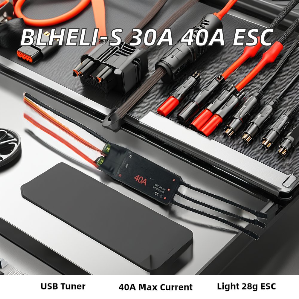 Waterproof 40A Brushless ESC for Multi-Rotor Drone 30A 4S LIPO Battery with Remote Control