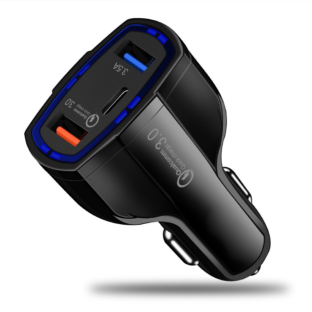 QC 3.0 USB Car Charger For iPhone 12 Pro Max Fast PD Phone Charger Quick Car Battery Charger