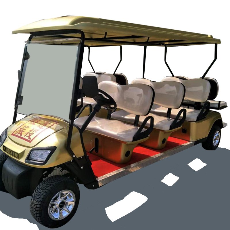 Durable Six-Seater Electric Sightseeing Club Car Golf Cart Fold-Back Seat 48v/72v Battery Steel Material Golf Trolley EEC