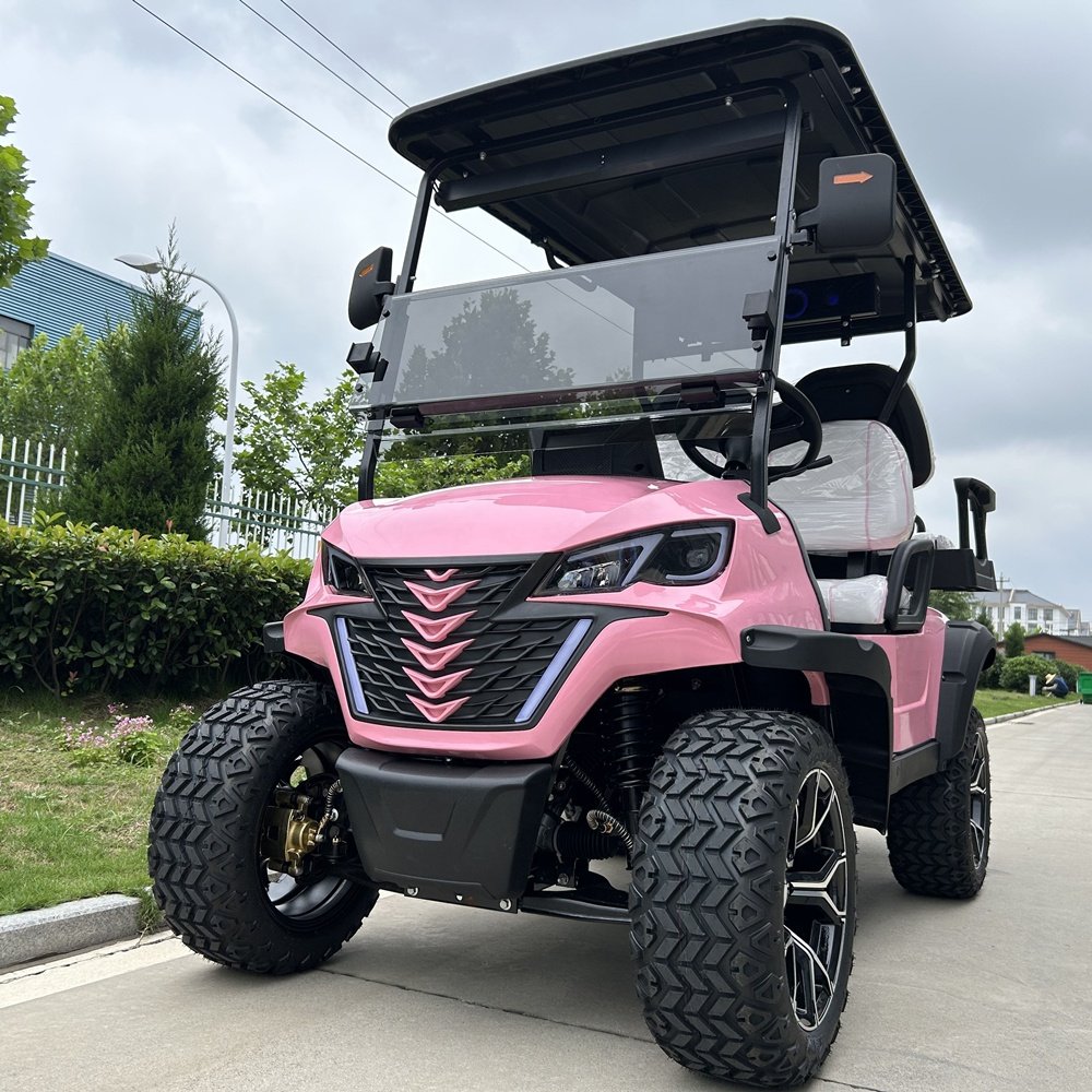 Durable Six-Seater Electric Sightseeing Club Car Golf Cart Fold-Back Seat 48v/72v Battery Steel Material Golf Trolley EEC