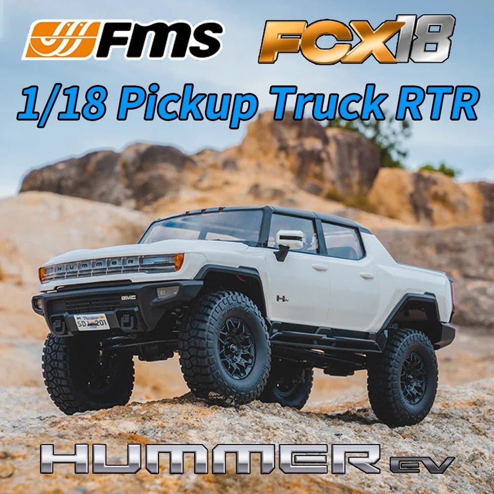 FMS FCX18 HUMMER EV Pickup Crawler 1/ RC Remote Control Model Car RTR 4WD Adult Children's Toys