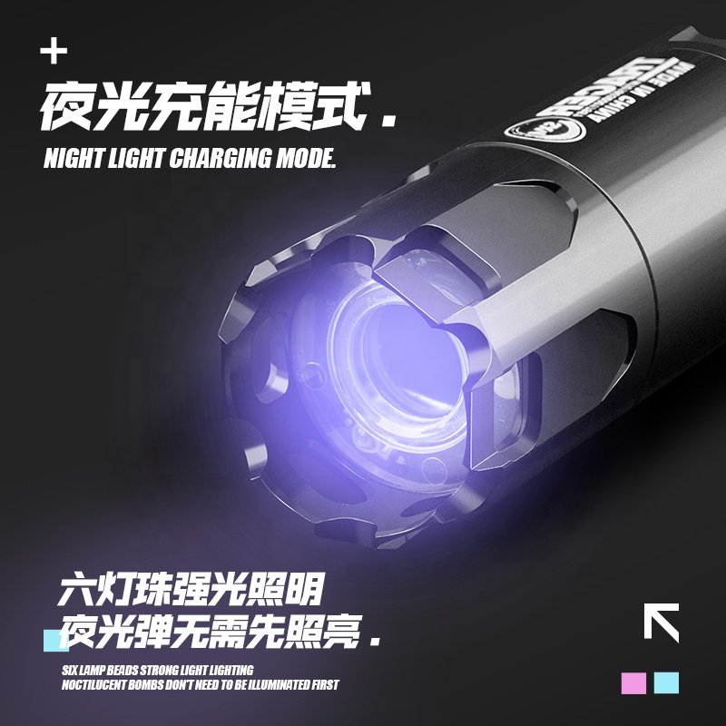 Colorful LED Lighted Flashing Tracer Gel Blasters Toy Gun Accessory With Battery