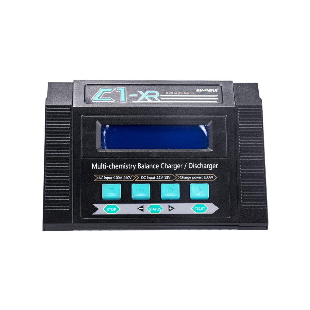 EV-PEAK C1-XR 100W 10A Battery Balance Charger AC/DC 1-6S for RC Model and Drones Accessories