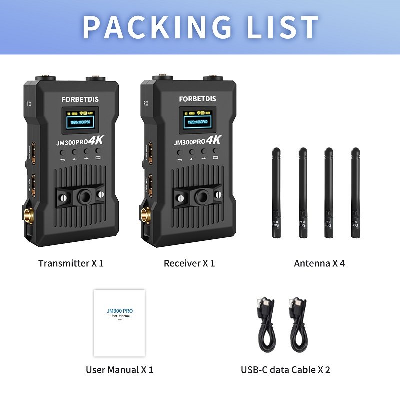 1000FT 305m 0.06 Latency Long Range Wireless Video Transmitter Receiver With Camera Accessories And HD MI 4K Extender