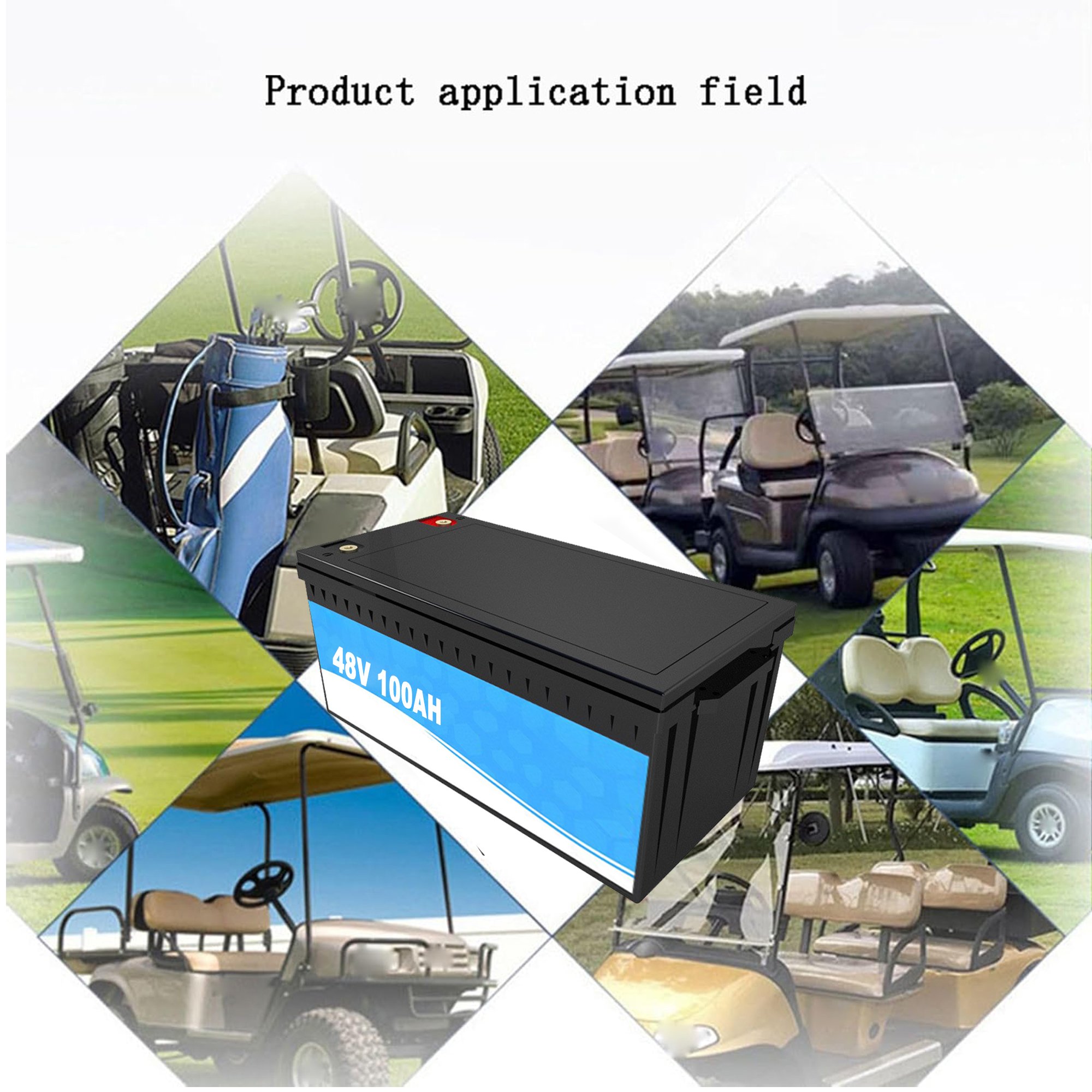 Yuhao 48V 51.2V LiFePo4 Golf Cart Batteries Electric LFP 100ah 105ah 135ah Lithium Ion Battery Pack