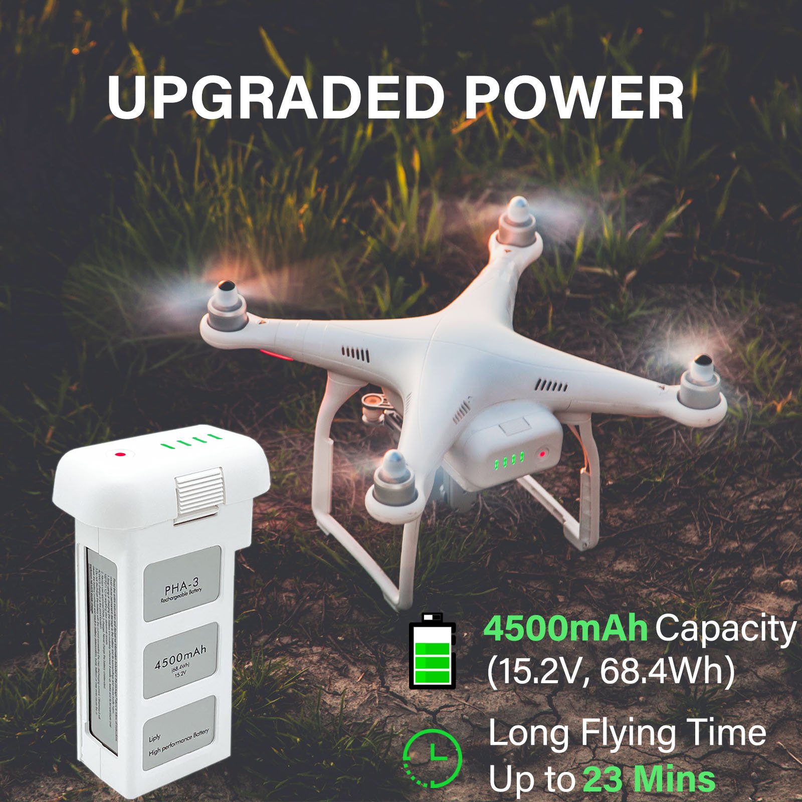 Drone battery accessory 15.2V 4500mAh PH3 drone battery suitable for DJI Phantom 3 series