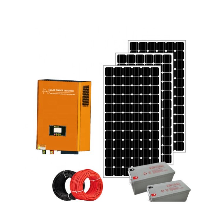 5KW 48V Off-grid Complete Kit Solar System Solar Panel+Solar Inverter+Battery+Accessories Home Electricity Supply