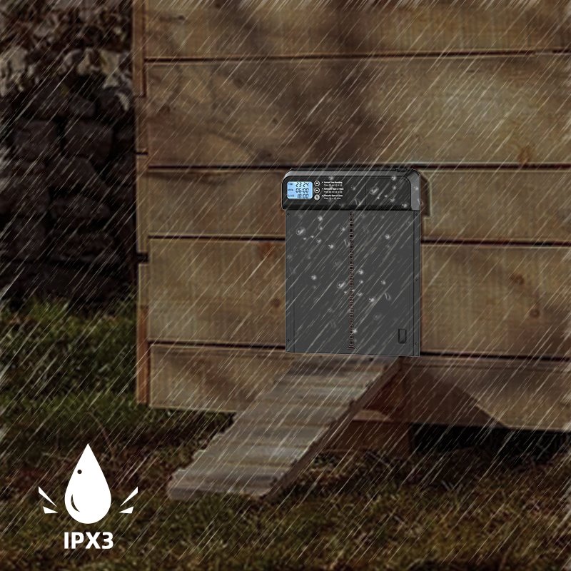 automatic Battery Operated Operated Chicken coop timer door with LCD display Anti-Pinch Chicken coop door