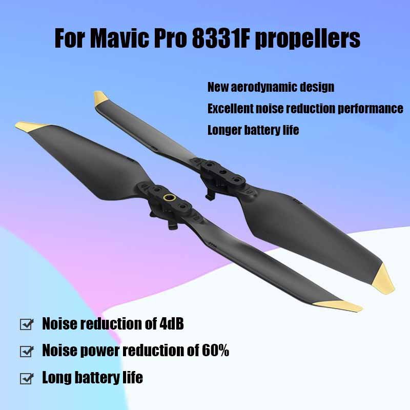 In stock for DJI Mavic Propeller Blades Mavic Pro Quick Release Propellers 8331 8331F Platinum Noise Reduction Propellers